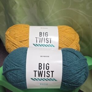 Big Twist Yarn Bundle in Mustard and Teal